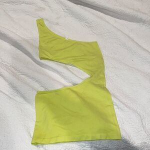 Dream girl neon yellow dress o/s